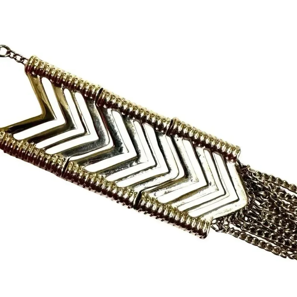 Long silver tone tassel pendant necklace long silver